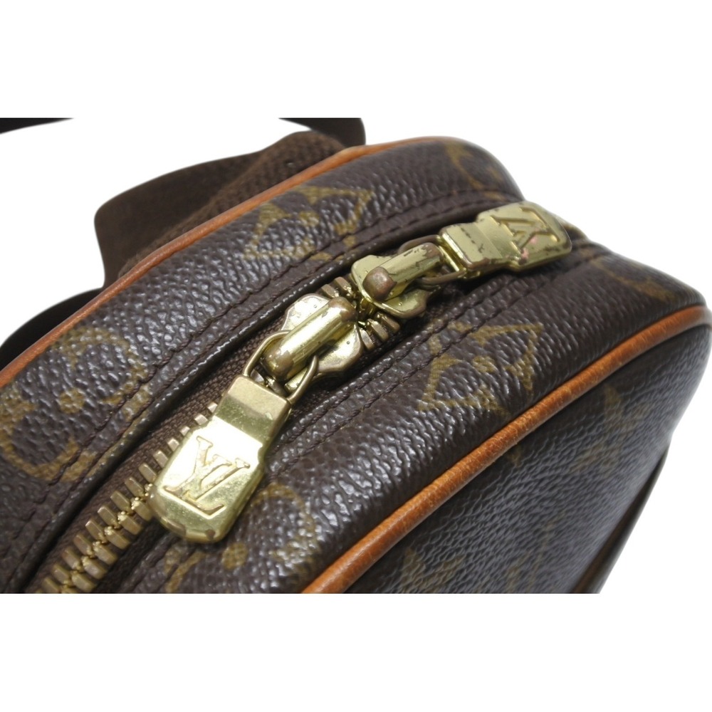 LOUIS VUITTON Monogram Leather Brown Pochette Ganju Body Bag Brown - Picture 6 of 9